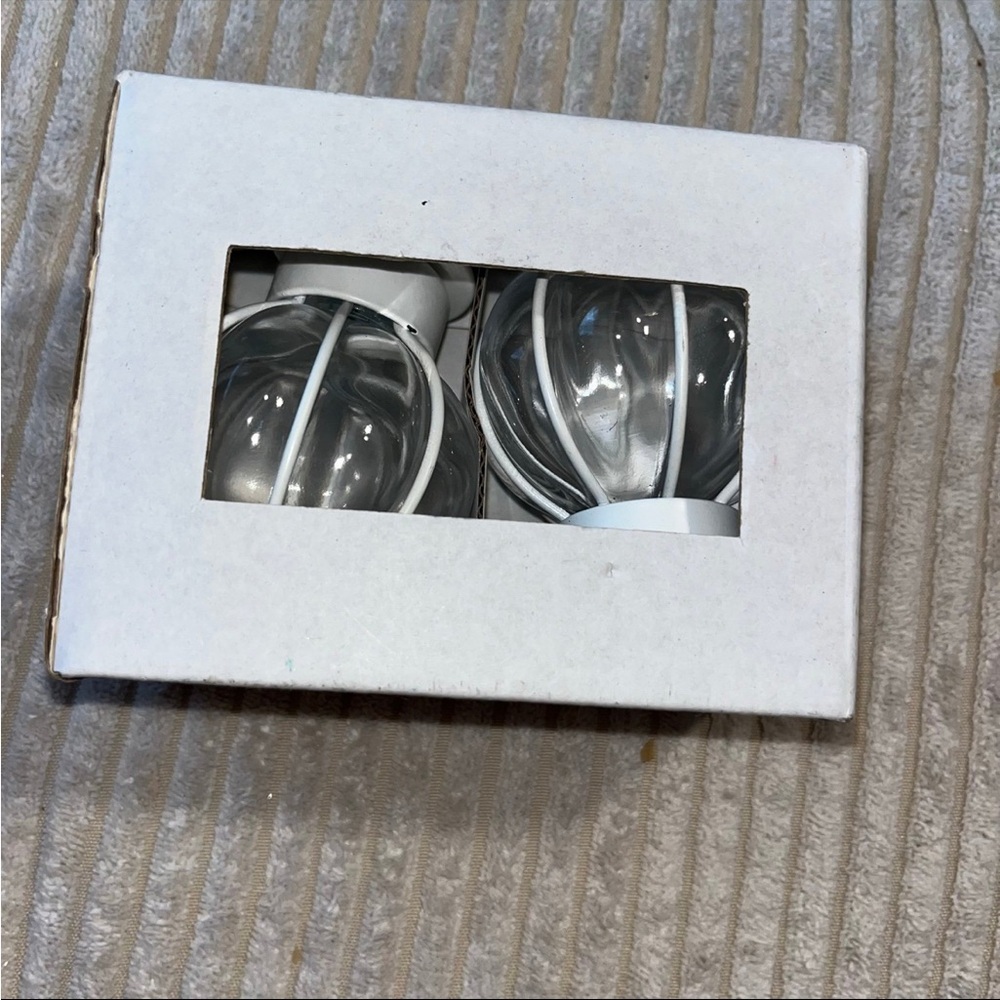 IKEA Blast, Glass Globe, Curtain Round Rod Finials, Package of 2 Ends Caps new